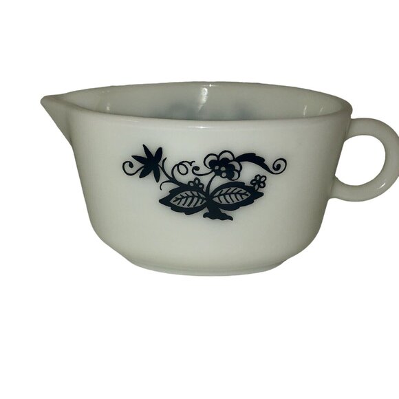 Vintage Pyrex Old Town Blue Gravy Boat Used Thanksgiving 70s - Picture 3 of 16